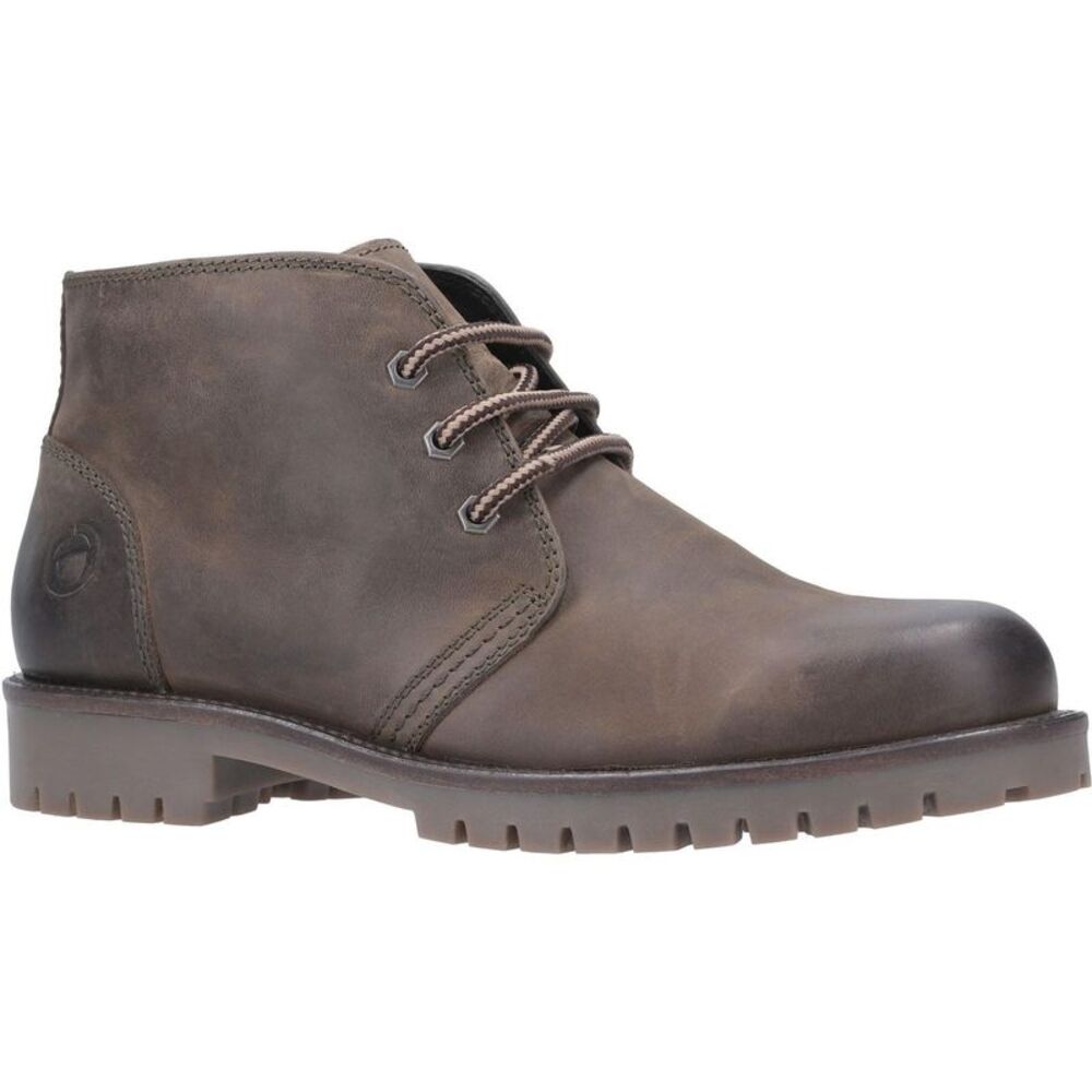 Cotswold Stroud Mens Leather Lace Up Shoe Boot / Khaki